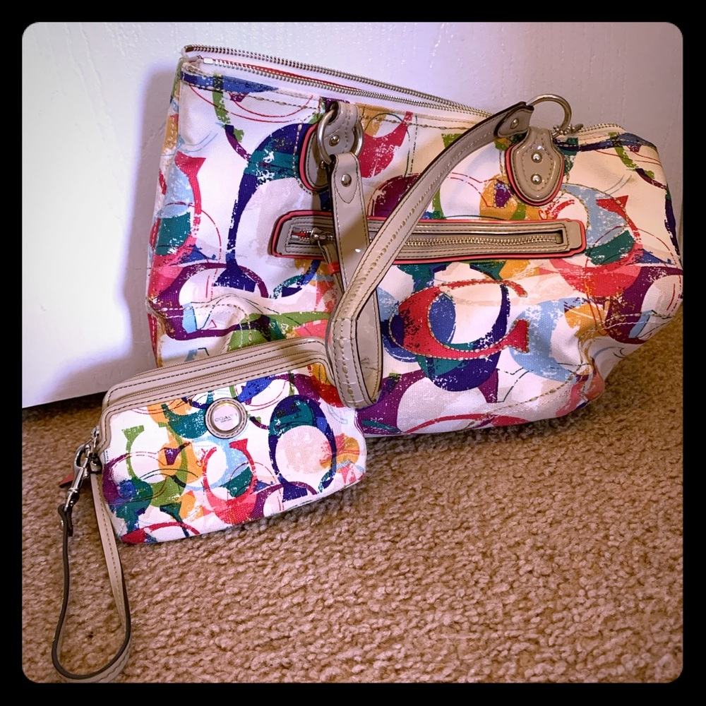 Coach purse and clutch